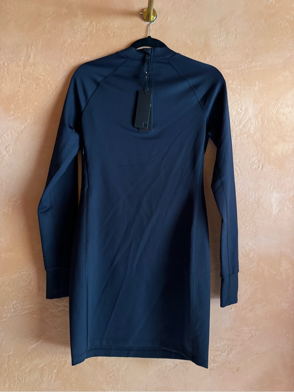 Greyson Nova Mock Neck Long Sleeve Performance Dress Black Size M NWT - Picture 4 of 11